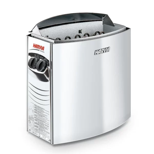 Soba sauna Harvia Vega BC80 Inox, 8kW, comanda incorporata
