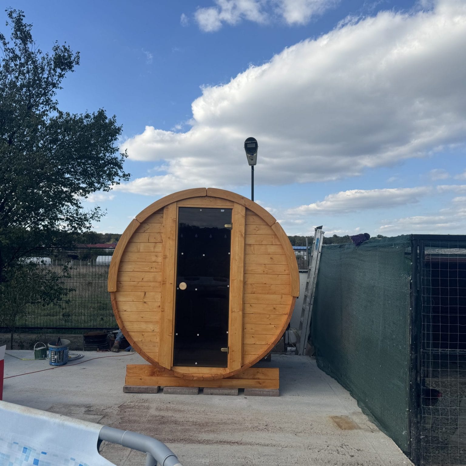 Sauna tip butoi - 190 cm com. Afumați