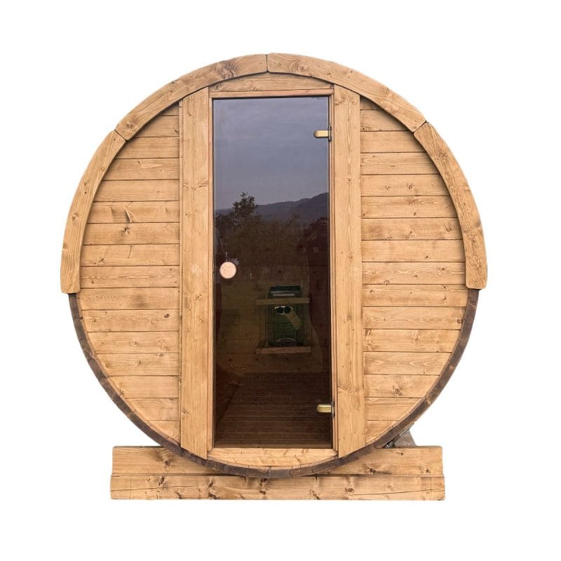Sauna uscata - culoare stejar - cu soba electrica