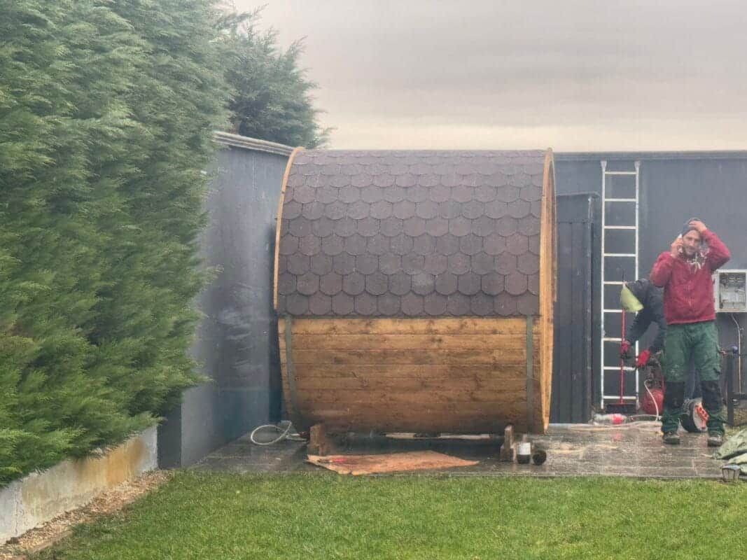 Construcție sauna exterioară – Montaj direct la client acasă